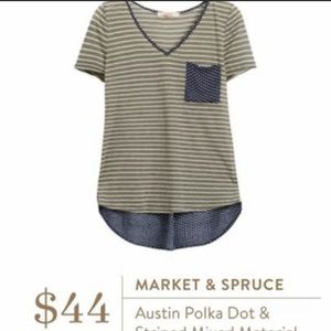 Stitch Fix Polka Dot and Striped Tee